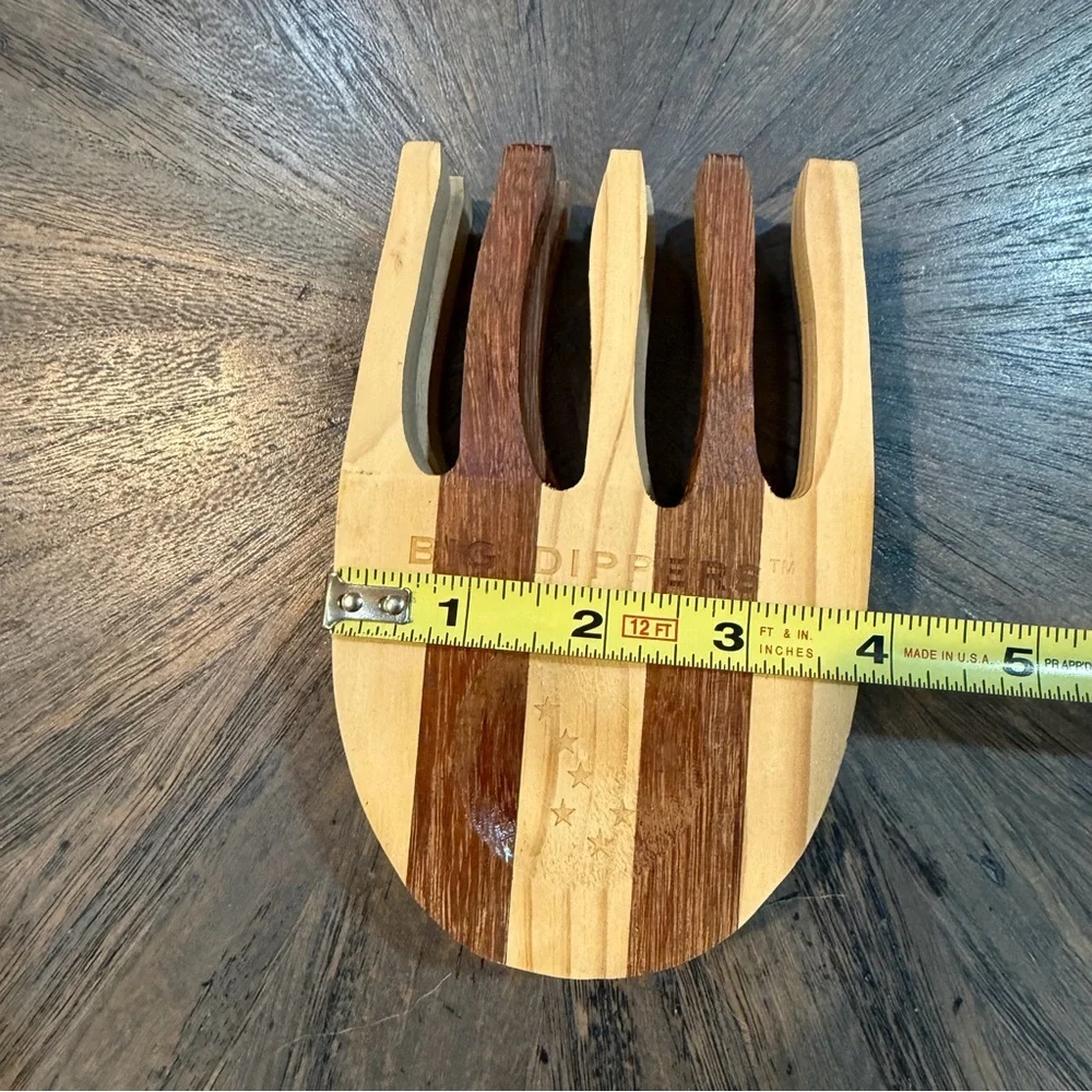 Big Dippers Handcrafted Wooden Salad Servers – Celestial Star Inlay‎ – Set of 2